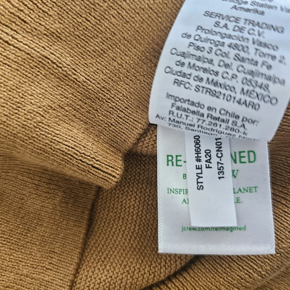 J.Crew Sweater Womens Small Mustard‎ 100% Cotton Long Sleeve Preppy Career